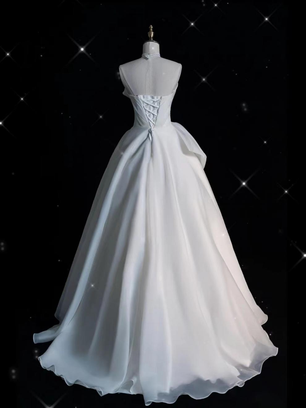 2025 New Style Elegant Bride Petite French Light Luxury High-end Wedding Dress Strapless Travel Shoot Outdoor Gown_ecoleips.com