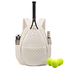 Amazon ピックルボールラケットバッグ男性と女性のための大容量新しい女性テニスバッグキルティングテニスラケットバッグバックパック