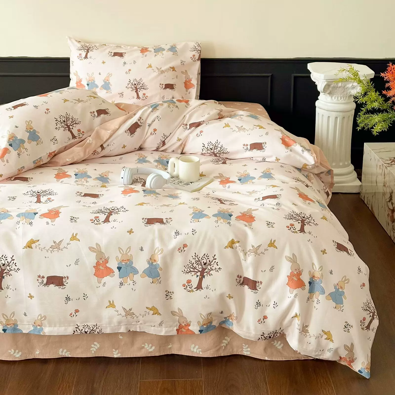 纯棉布料宝宝床品面料儿童卡通床单被套斜纹棉布婴儿全棉床品布料