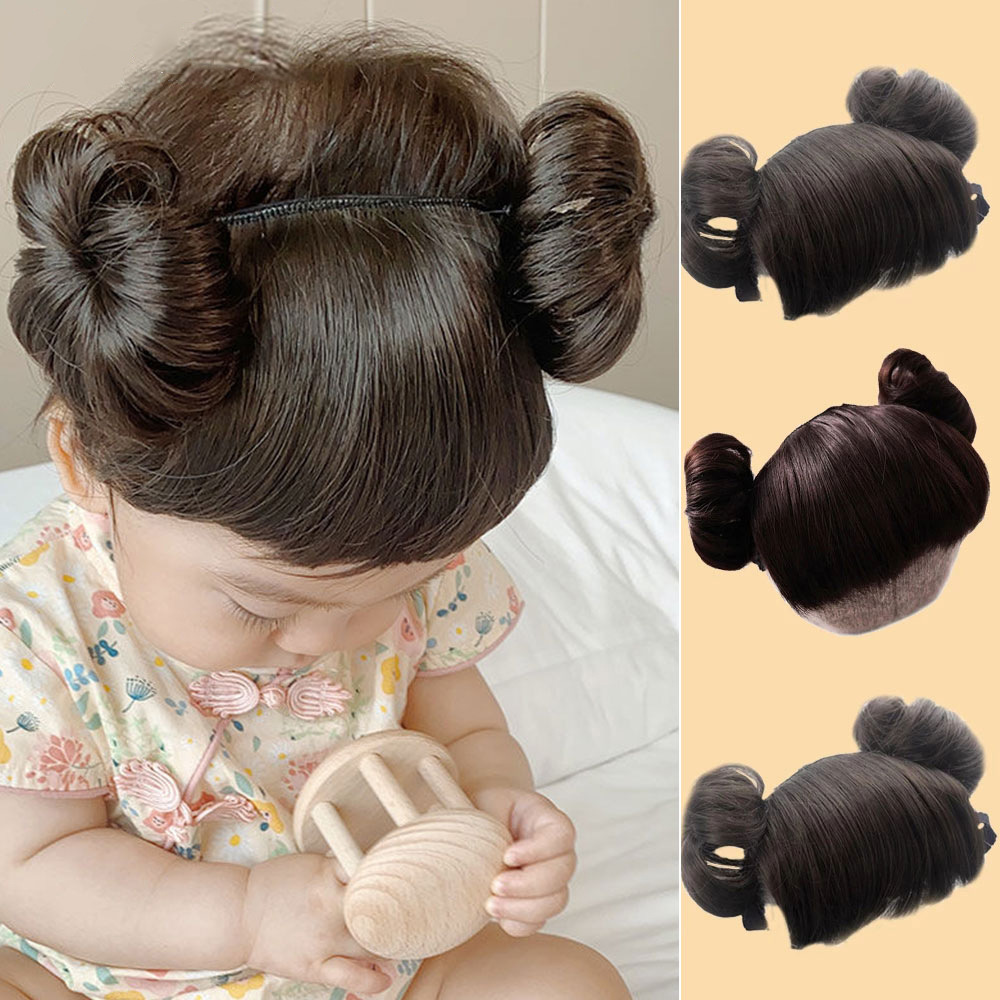Baby and child wig, hairband, wig, full bangs, headband, hair accessories, full moon photoshoot, little pull-up ins styling