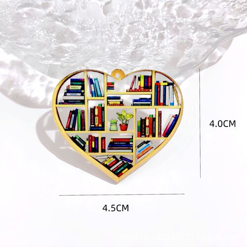Cross-border independent station bookshelf campus style teacher earring pendant DIY earring accessories pendant wholesale