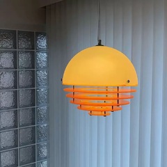 包豪斯日落橙色餐厅吊灯床头吧台岛台孟菲斯设计复古师氛围灯