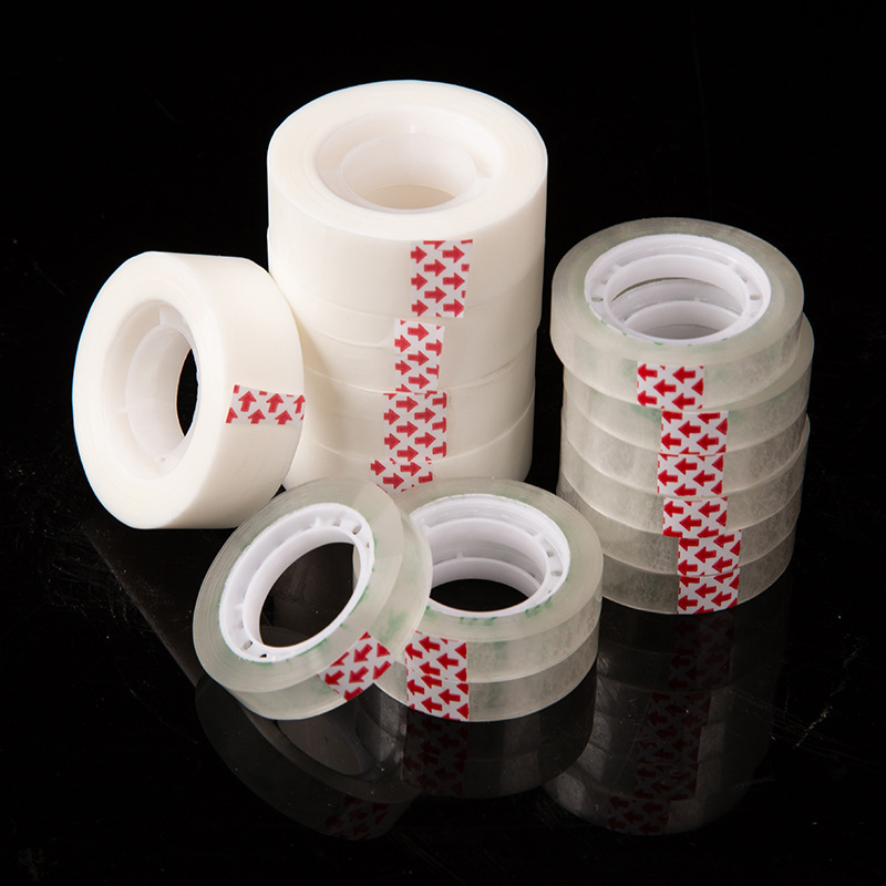 Cinta blanca papelería de la Escuela de oficina papelería pequeña cinta transparente de alta adhesivo no es fácil de romper cinta hecha a mano