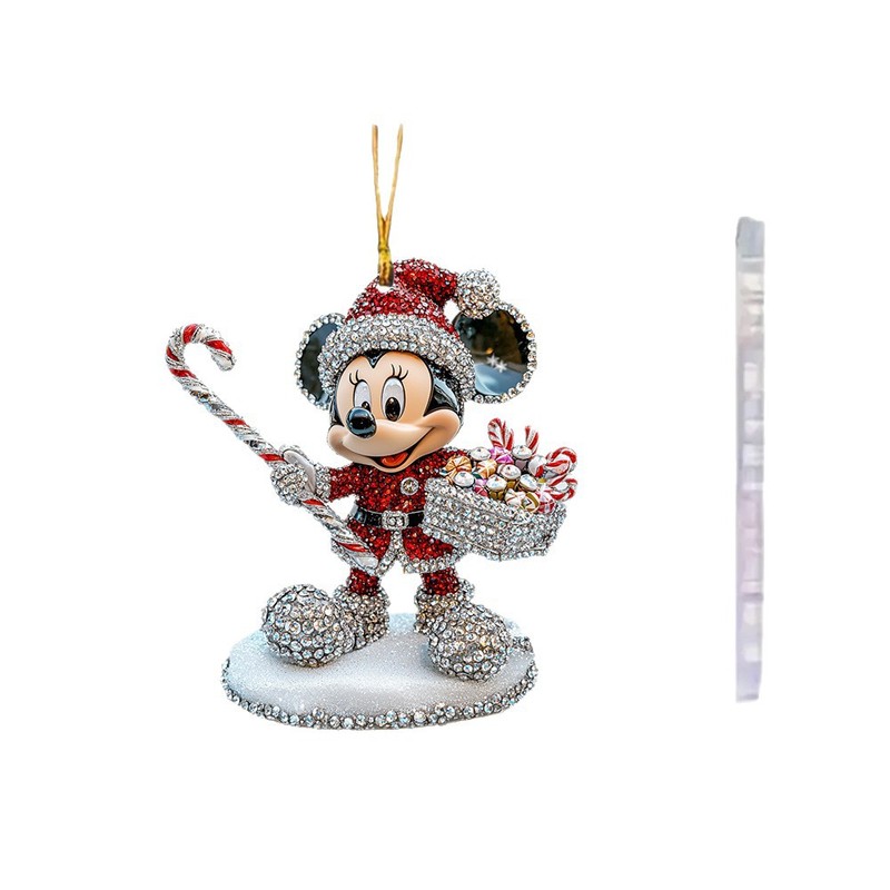 国境を越えたミッキーマウスクリスマスアクリル装飾キーホルダー車載窓飾りアクセサリーキーホルダー|undefined