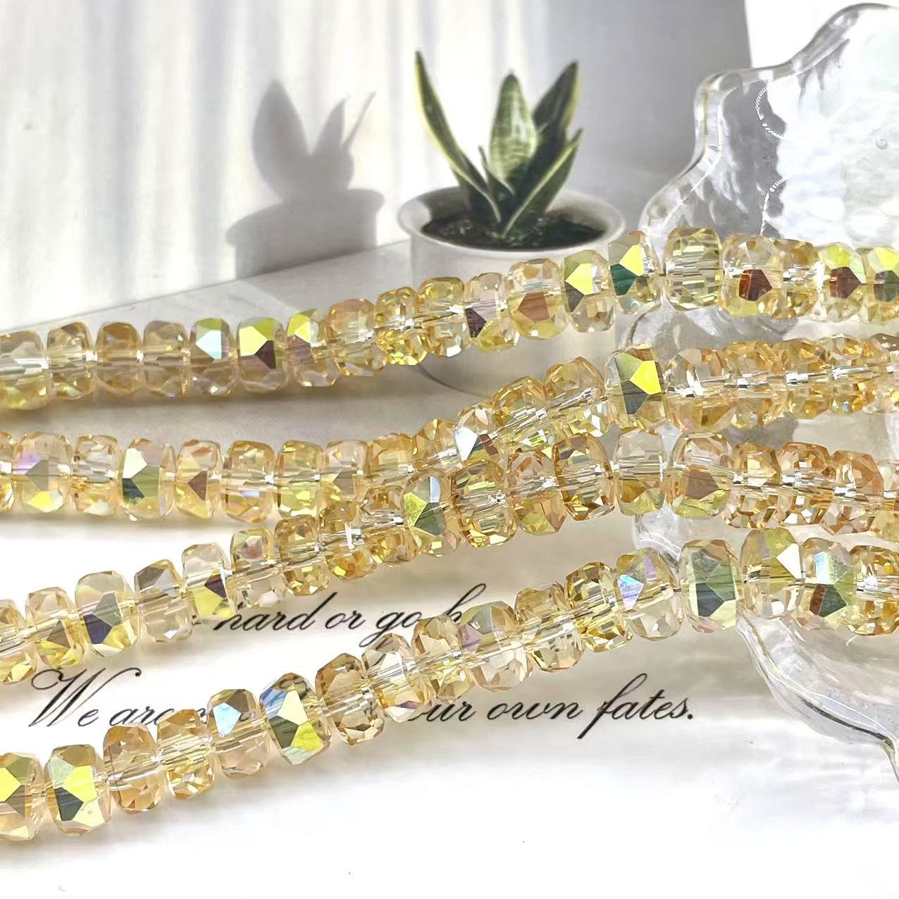 8mm Rainbow Wheel Jingjing Diy Jewelry Este embrión Vidrio Cristal Jewelry Pulsera Collar Moda Jewelry Accesorios dispersos