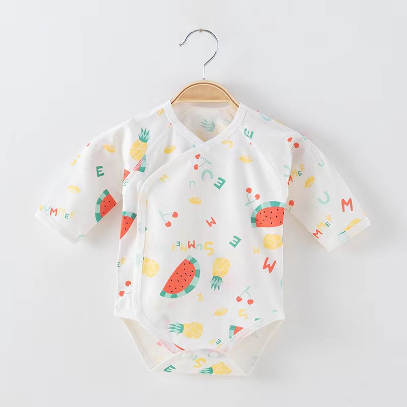 Bebé recién nacido vaina algodón recién nacido bebé primavera y otoño invierno ropa manga larga tocando fondo sin hueso mono mameluco