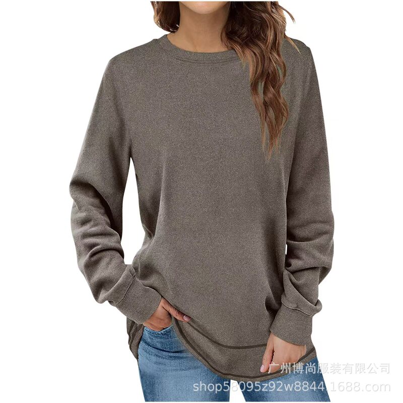 2022 Autumn/Winter Amazon Women's Sweatshirt Round Neck Long Sleeve Shirt Urban Casual Pullover Thermal Base Layer 2022 Autumn/Winter Amazon Women's Sweatshirt Round Neck Long Sleeve Shirt Urban Casual Pullover Thermal Base Layer