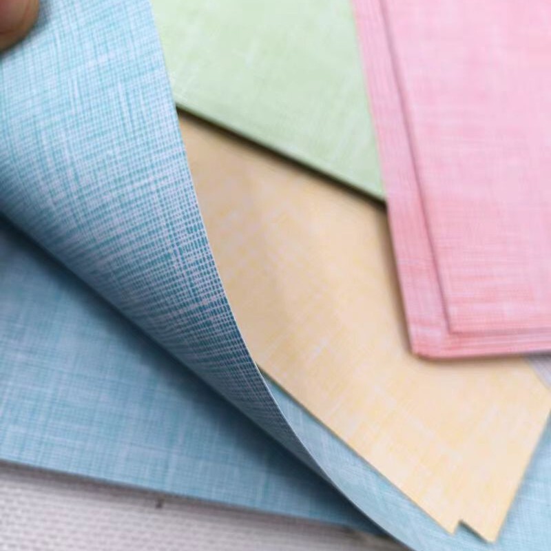 Five-Color Paper A4 Paper 180g Fine Cloth Pattern A4 Glue-Bound Book Cover Cloth Pattern Paper Student Supplies Paper Cloth Pattern Paper