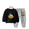 Children's set for boys, clothing, warm sweatshirt girl's, wholesale, Korean style, children's clothing