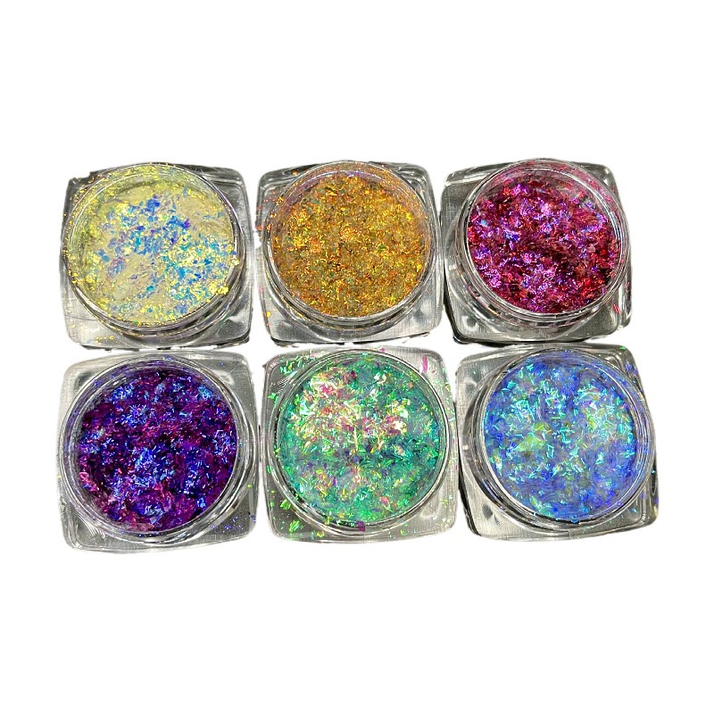 小红书日系欧泊粉云锦片高纯变色龙冰透极光粉人鱼粉魔镜粉仙女粉