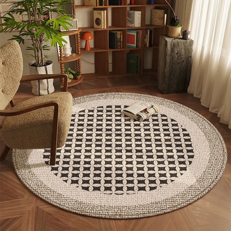 Alfombra de oficina redonda europea sala de estar sofá mesa de té mantas de estudio cojín de silla giratoria cojín de asiento de cama cojín de cama