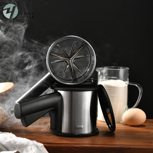 Handheld Stainless Steel Flour Sieve Baking Tool Kitchen Sugar Powder Rotating Filter Fine Mesh with Scale Mesh Sieve