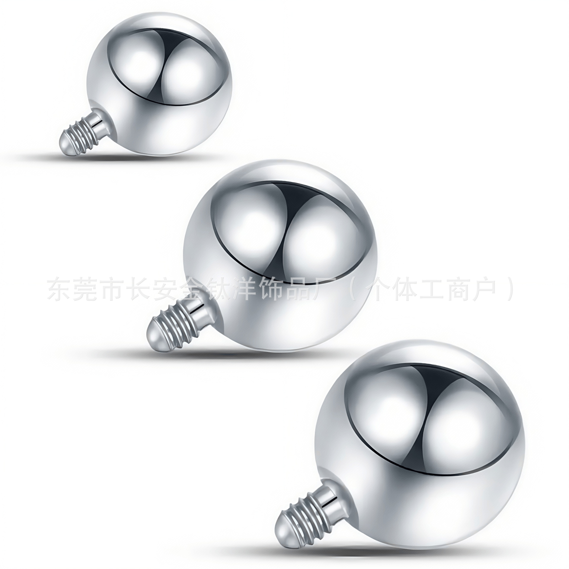 Pointed titanium steel lip stud product view