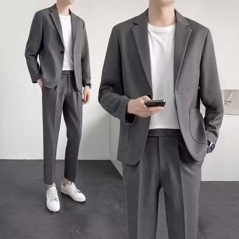 [대외 무역 직접 공급 백만 재고] 최고 비즈니스 원피스 남성 Yuppie Shuai 소규모 세트 세트