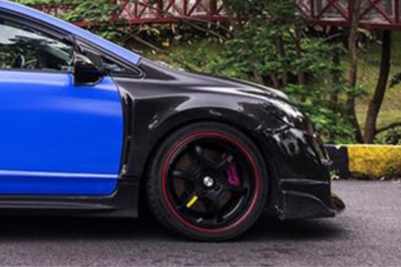 Suitable for Honda Civic FD2 fender modification with open hole wide body lightweight carbon fiber heat dissipation fender