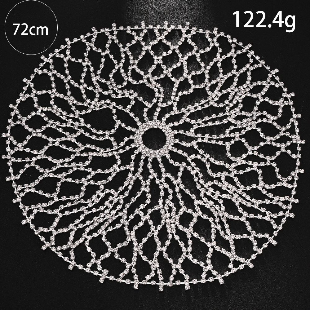 Amazon venta caliente cadena de cabello de malla exagerada joyas de cabello accesorios de escenario mujer cadena de cabello