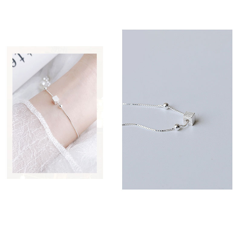 Sunburst Transfer Cube Bracelet For Women Minimalist Geometric_voghion.com