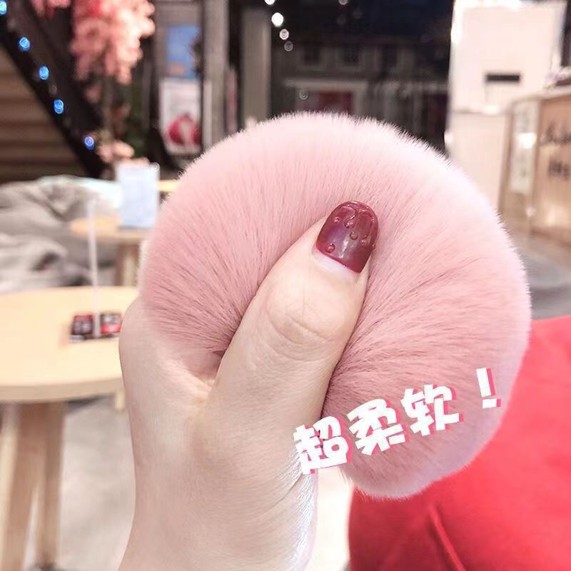 Pequeño libro rojo grande de una sola pieza de cabeza de hongo cepillo de polvo suelto cepillo de maquillaje portátil manicurista producto de actualización de polvo herramienta de maquillaje