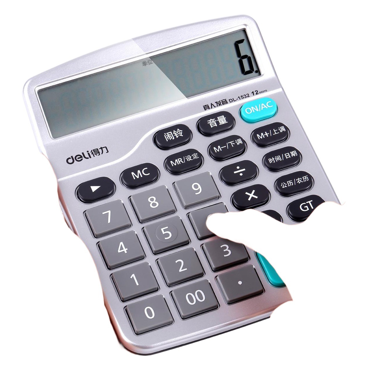 Deli calculadora 1532 persona real pronunciación 12 dígitos gran pantalla grande contabilidad Finanzas papelería de oficina
