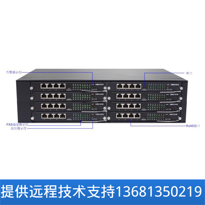 三汇UMG2200-128O模拟语音网关 128路模拟中继网关128FXO口接外线
