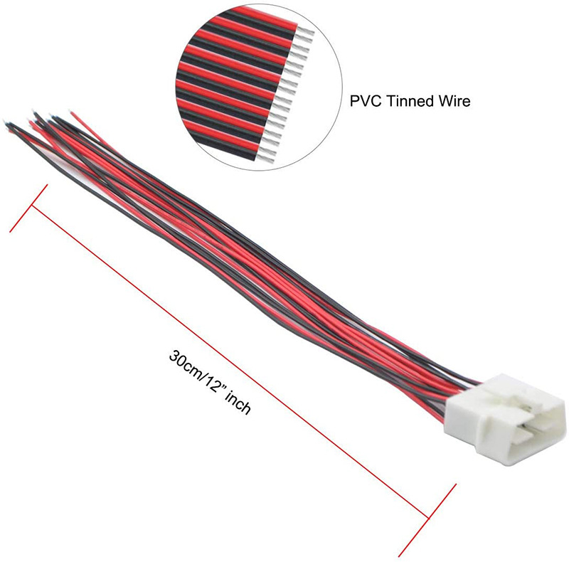 12V/24V汽车OBD2公头满芯带16线30厘米可换线序组装公头