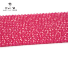 鸽血红宝石小珠子切面长串红刚玉缅甸刻面珠diy手串锁骨项链批发