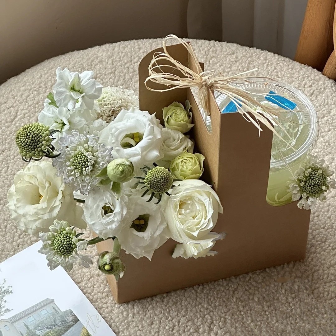 现货ins风咖啡奶茶纸杯托牛皮纸托跨境外卖打包纸杯托双杯提托