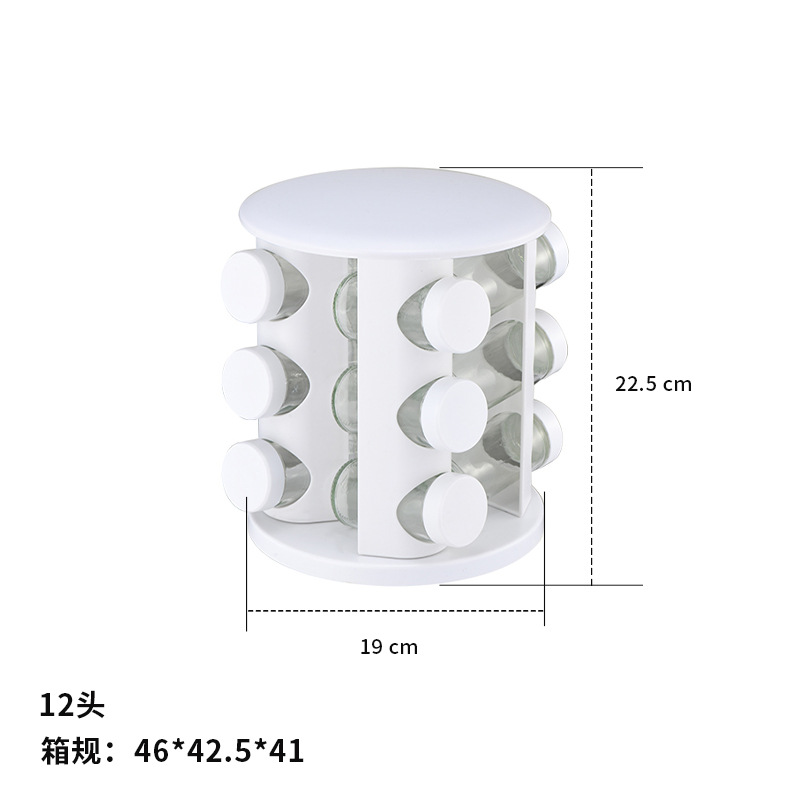 Estante de condimento redondo de color natural cocina multifuncional tanque de condimento giratorio utensilios de cocina para el hogar estante de condimento al por mayor