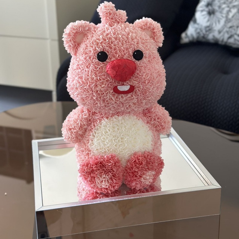 앉아있는 자세 영원한 꽃 작은 비버 30*27*35