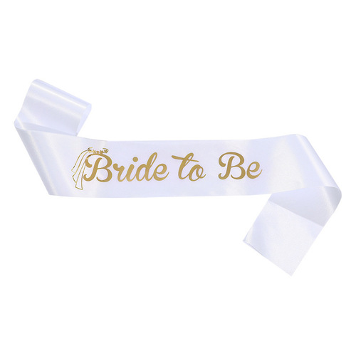 Bachelor party bride bridesmaid shoulder strap BRIDE TO BE etiquette belt bronzing ribbon belt wedding etiquette belt