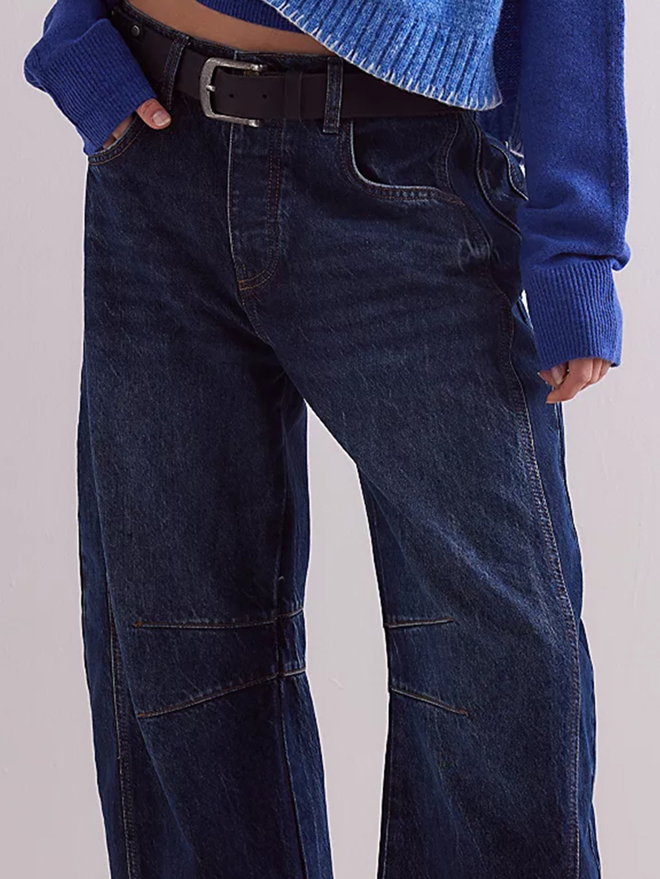2023 New Cross-Border European And American Hot-Selling Fashion Casual Wide-Leg Loose Jeans For Women Mid-Low Waist_ecoleips.com