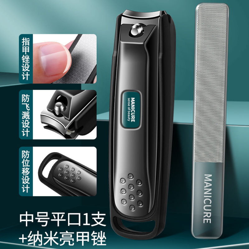 Clippers de uñas caseros originales cortadores de uñas de un solo paquete de corte de uñas oblíquas grandes regalos portátiles para hombres y mujeres a prueba de salpicaduras
