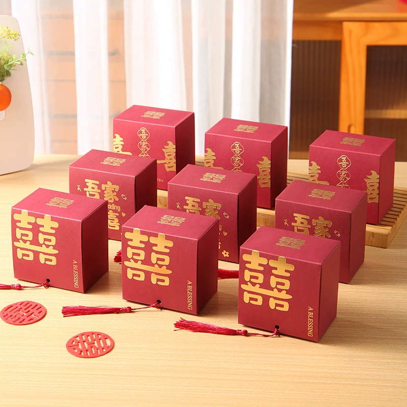 Новая китайская свадебная коробка для конфет, коробка для конфет, свадебная коробка для конфет, подарочная коробка для помолвки, свадебная коробка для конфет, подарочная коробка, квадратная коробка