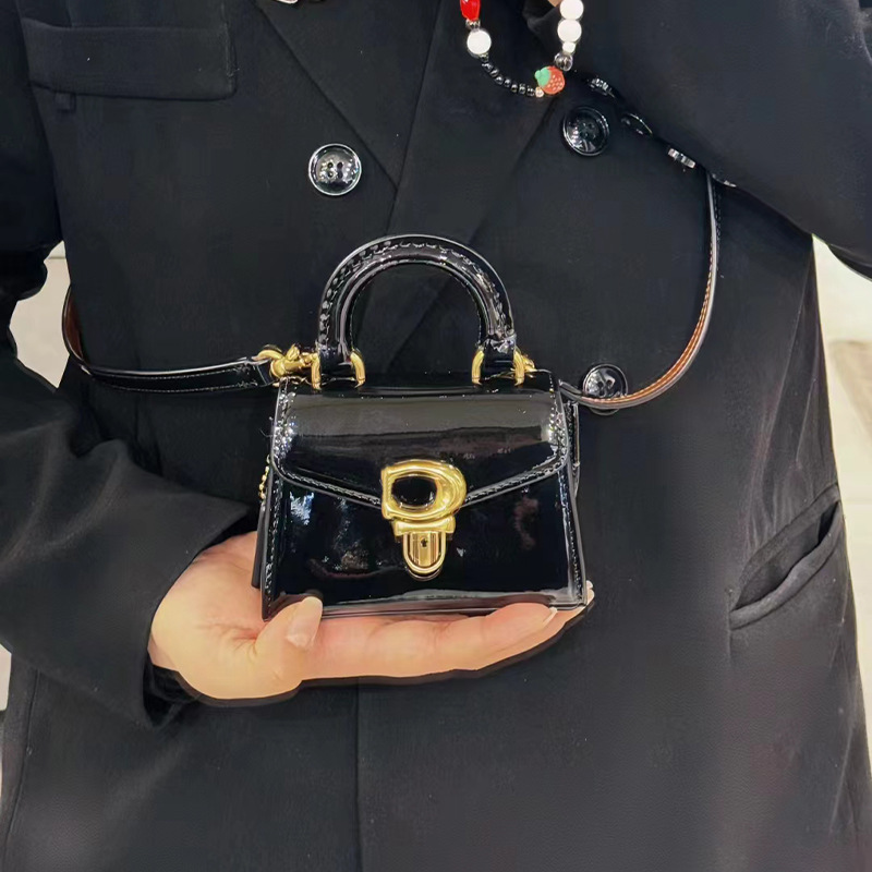 20204 patent leather new SAMMY 16 wine god Women's bag mini top handle shoulder messenger bag lipstick bag