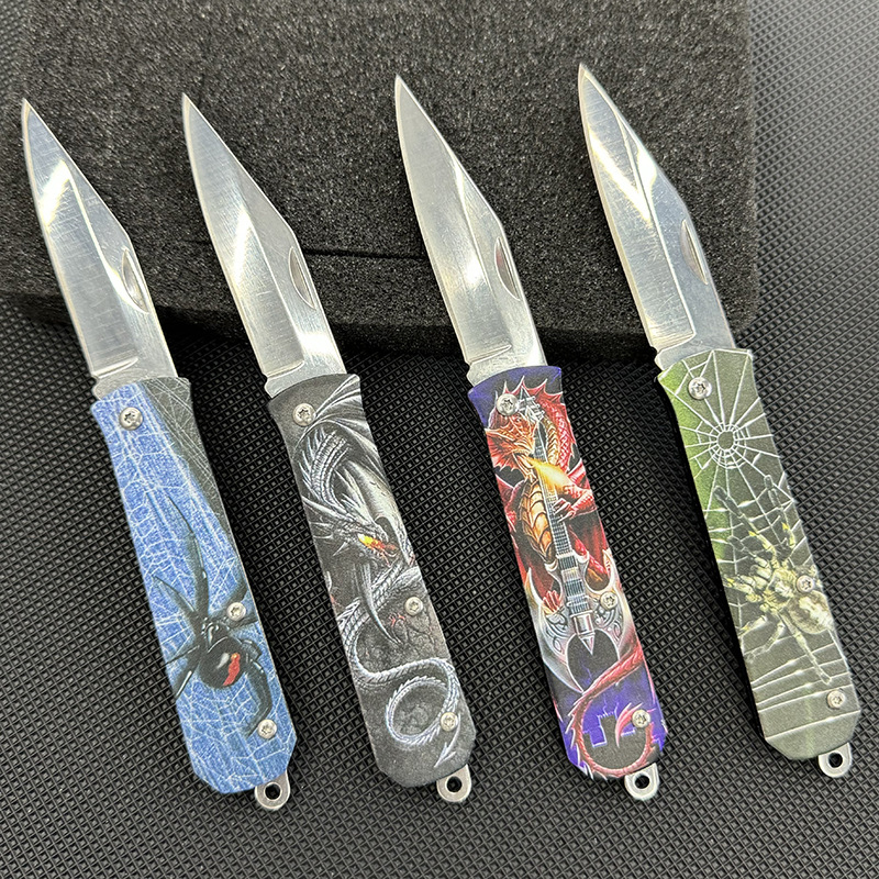 折叠刀户外刀便携水果刀不锈钢多用途野营小刀口袋防身高硬度折刀