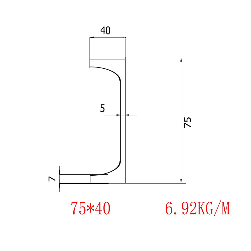 日标槽钢75x40材质A36批发零售价格