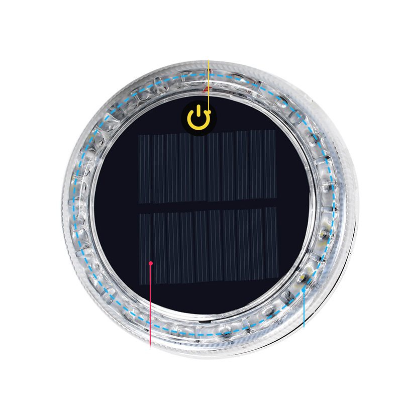 Lámpara de luz solar de camión de automóvil táctil anti-colisión trasera colorida lámpara de advertencia redonda LED image 6