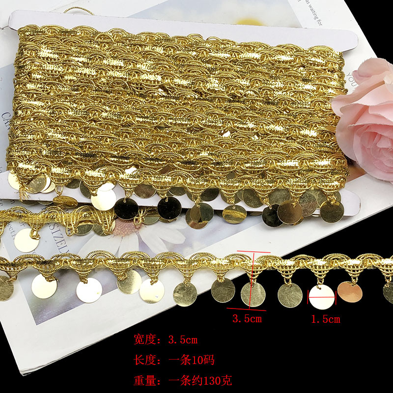 Круглая плоская золотая пленка