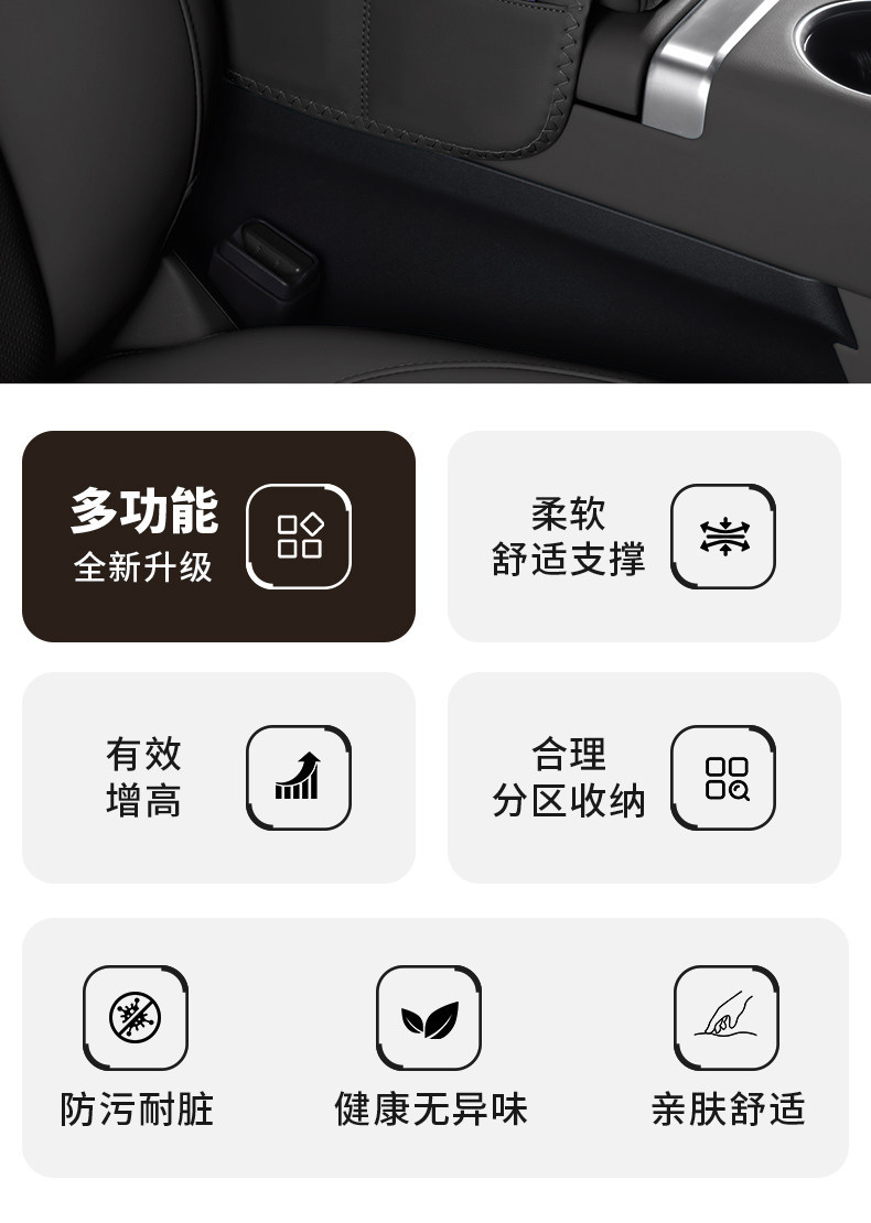 Cross-Border Exclusive Supply of Car Armrest Box Heightening Pad, Central Protective Cover, Universal Car Multifunctional Tissue Box, Water Cup Holder