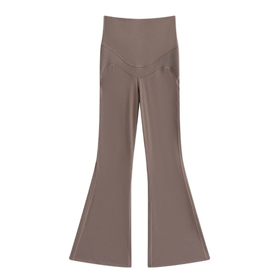 Pregnant Women's Pants Spring and Autumn Thin Outer Wear High Waist Abdomen-supporting Pants Leggings High Elastic Breathable Belly Flared Pants Pregnant Women