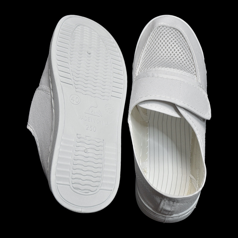 佳创无尘车间帆布鞋 透气网面鞋 PVC底防静电鞋厂家批发