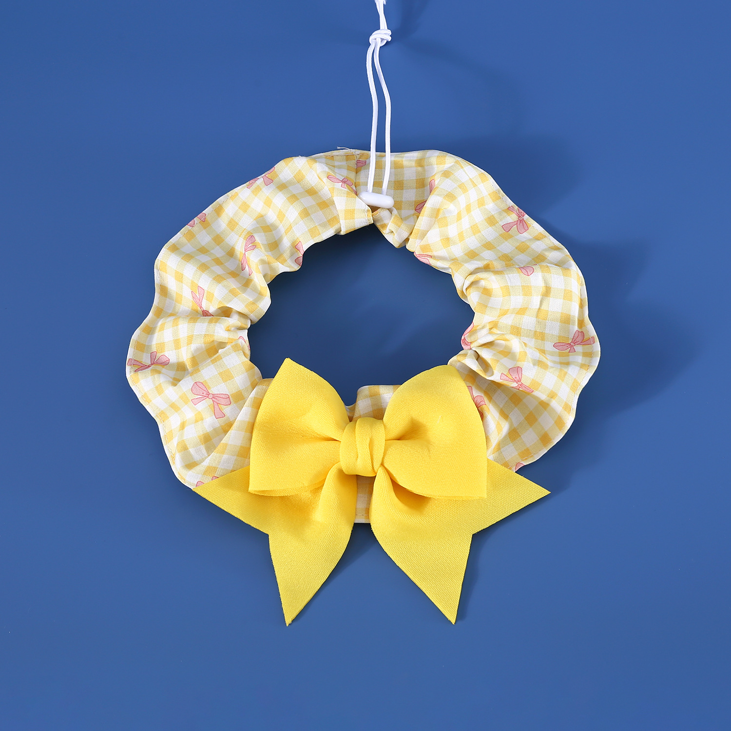 Tejido de encaje a cuadros para mascotas lindos arcos elásticos collares broches para perros pequeños y medianos