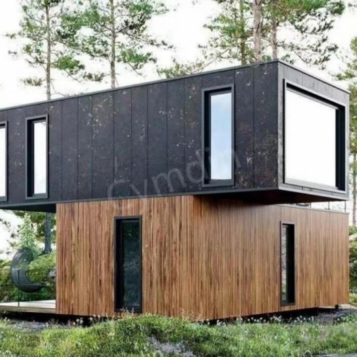 Creative Internet Red Residencial de dos pisos con estructura de acero Contenedor Villa Diseño residencial modular prefabricado móvil