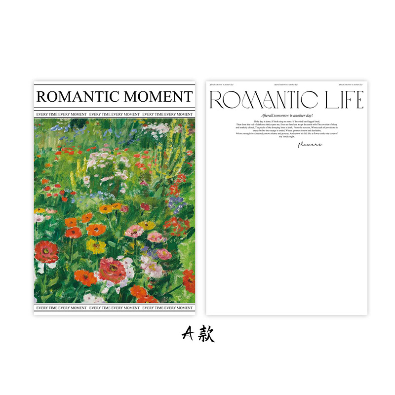 Momentos románticos de siete colores, pintura al óleo, paquete de viento, ramo de papel, regalo, floristería, material de embalaje, embalaje de flores