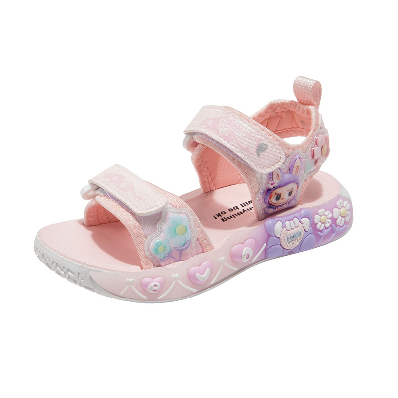Sandalias Deportivas Infantiles para Niñas de Cuero Artificial Antideslizante para Playa y Uso Diario image 6