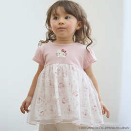 现货供应26夏季三丽鸥联名短袖上衣裙HelloKitty 布丁狗碎花网纱