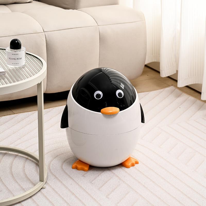 2025 nuevo contenedor de basura dibujos animados caseros lindo dormitorio con cubierta de gran capacidad cesta de papel inodoro inodoro