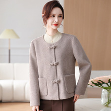 妈妈春冬装洋气小香风外套2025新款中年女装春秋气质呢子百搭外套