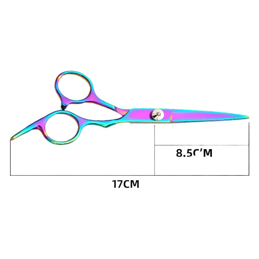 Tijeras de peluquería al por mayor de fábrica, tijeras planas de acero inoxidable, conjunto de adelgazamiento de gama media, corte de peluquería, multiusos