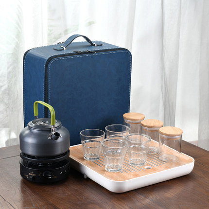 유리 세트 블루 가죽 멜라민 플레이트 보일러